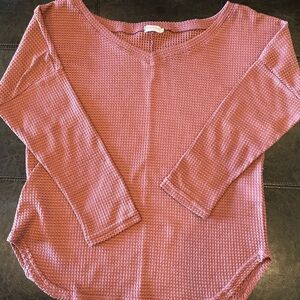 Long sleeve waffle tee